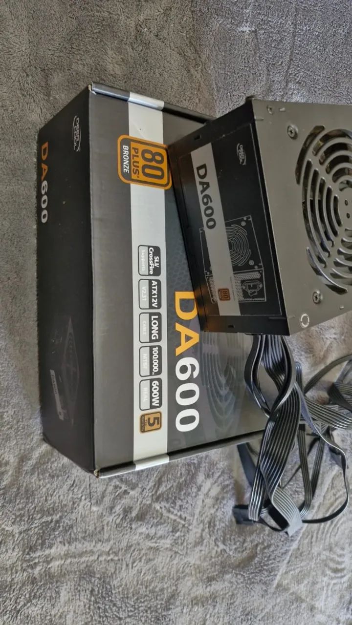 Fonte DeepCool DA 600 600W 80 Plus Bronze - Excelente Estado