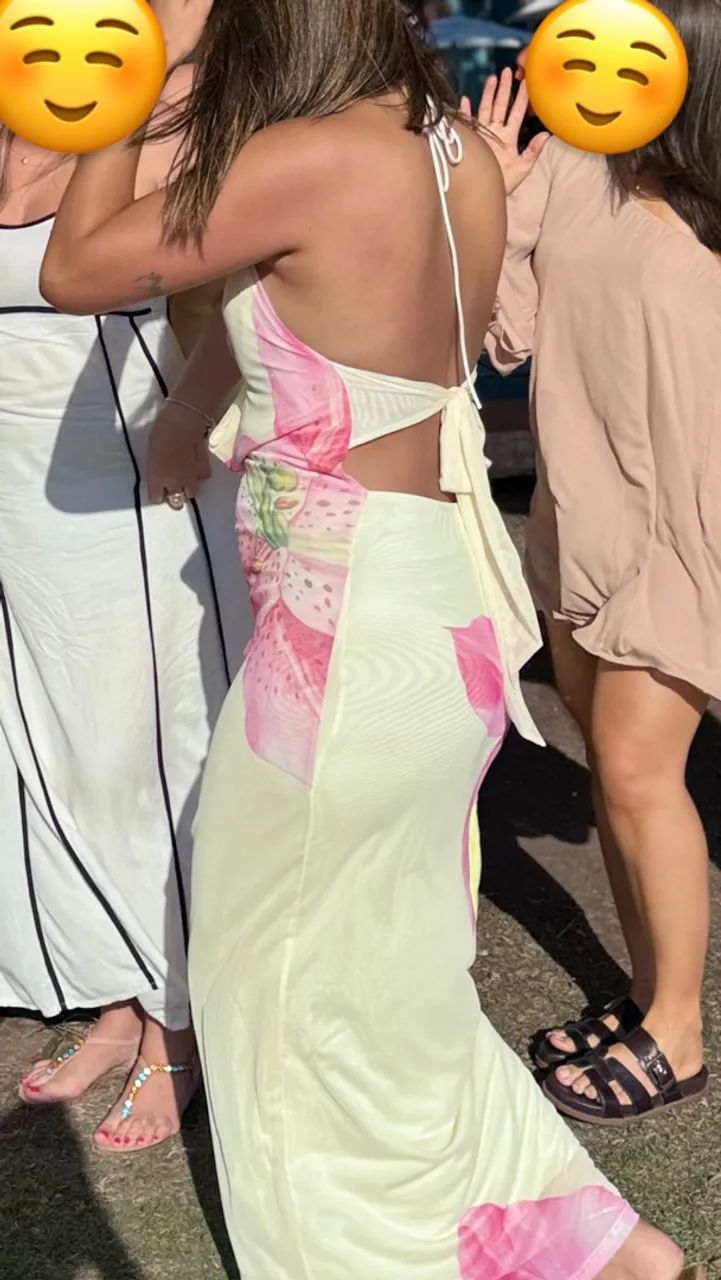 Vestido longo floral 