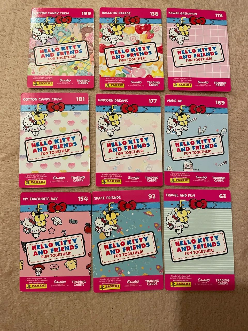 Hello Kitty Panini Cards Set com 9 - Foto 3