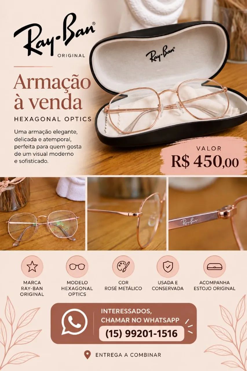 RAY-BAN ORIGINAL À VENDA! 