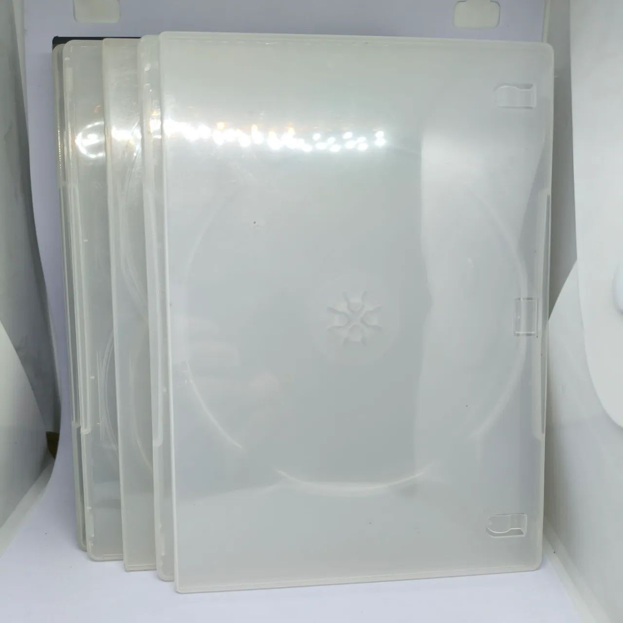 Lote 6 Cases Caixas para CD DVD Usadas Transparentes - Foto 3