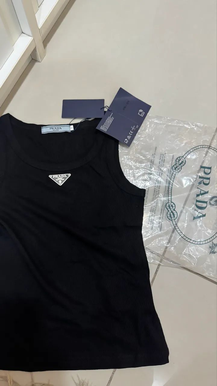 BLUSA PRADA PRETA BÁSICA  - Foto 3