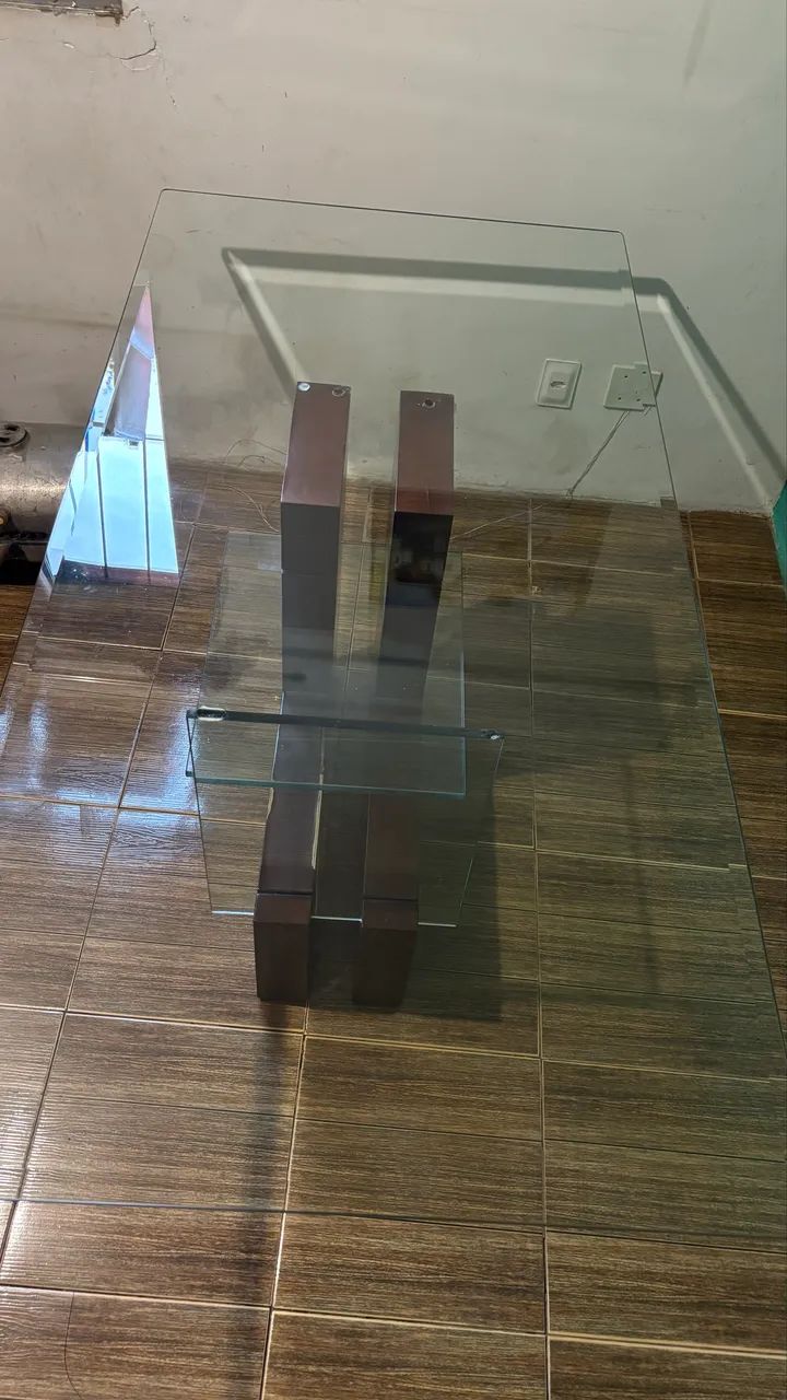 Mesa 6 cadeiras de vidro  - Foto 3