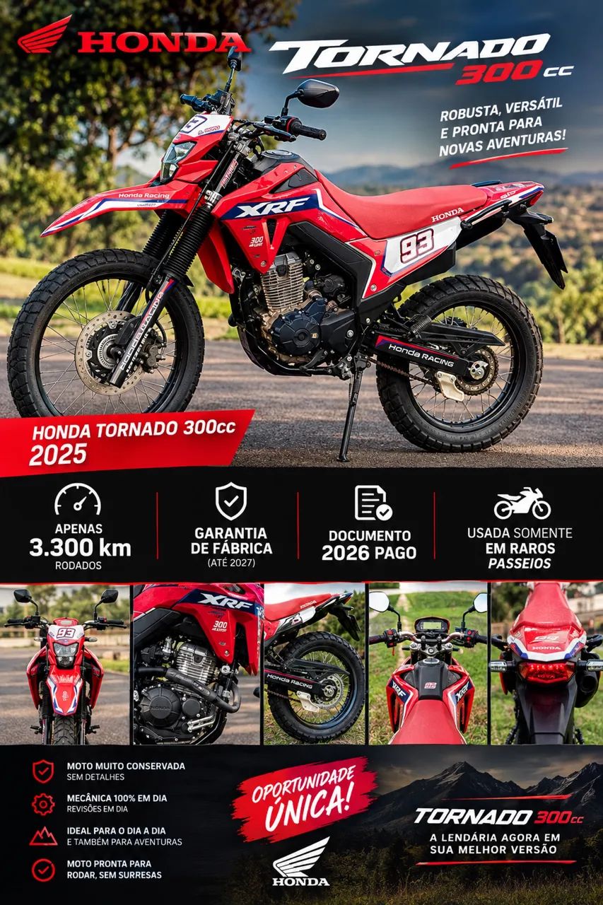 Honda XR Tornado 300cc 2025 