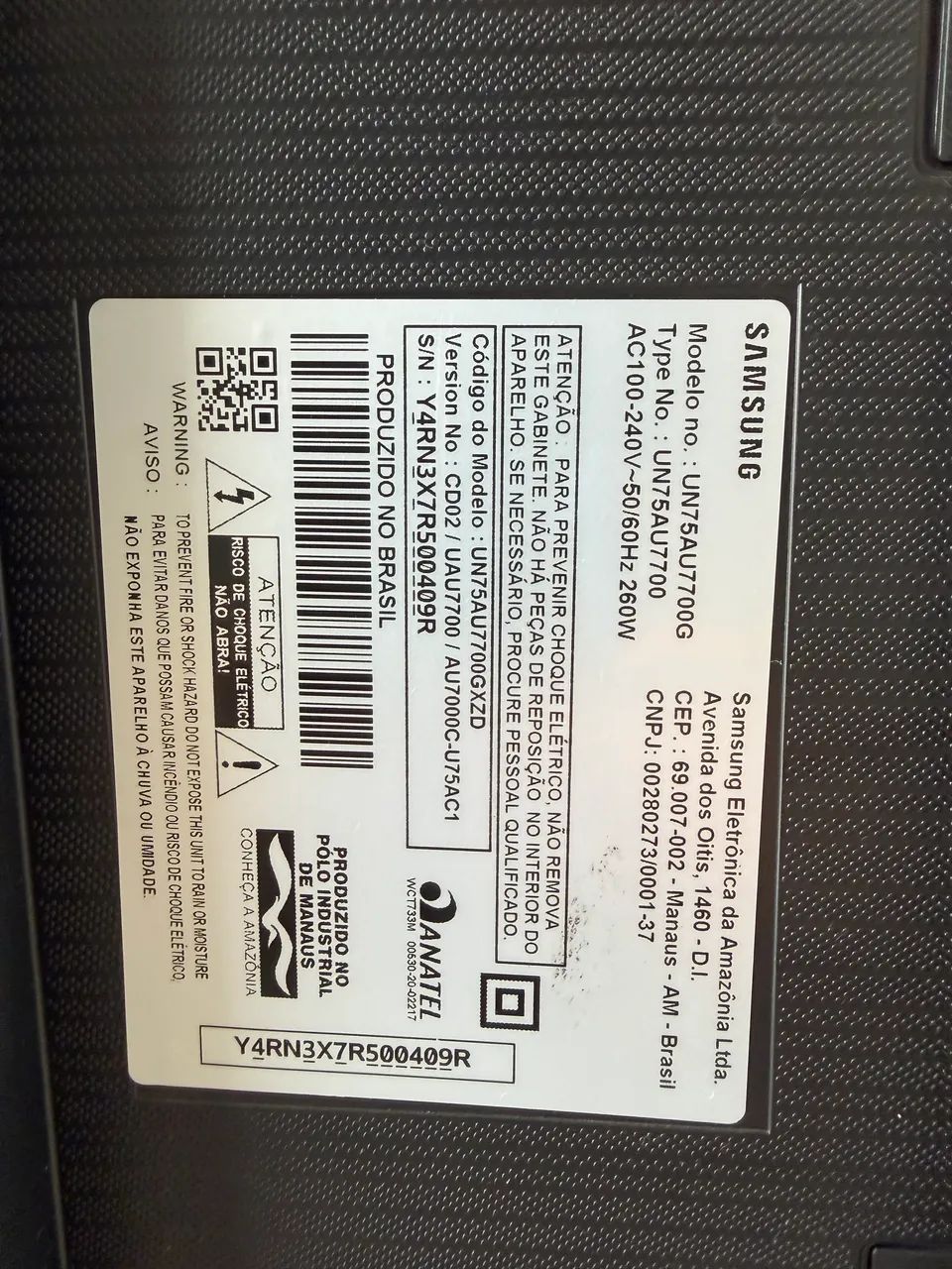 Tv Samsung 75 polegadas para retirada de peças - Foto 4