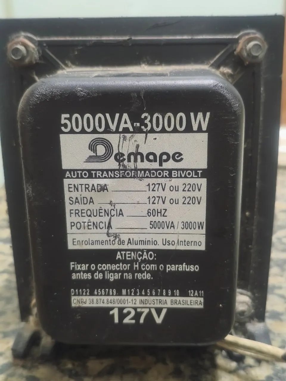 Autotransformador Bivolt Demape 5000VA 3000W Transformador 127V/220V 1