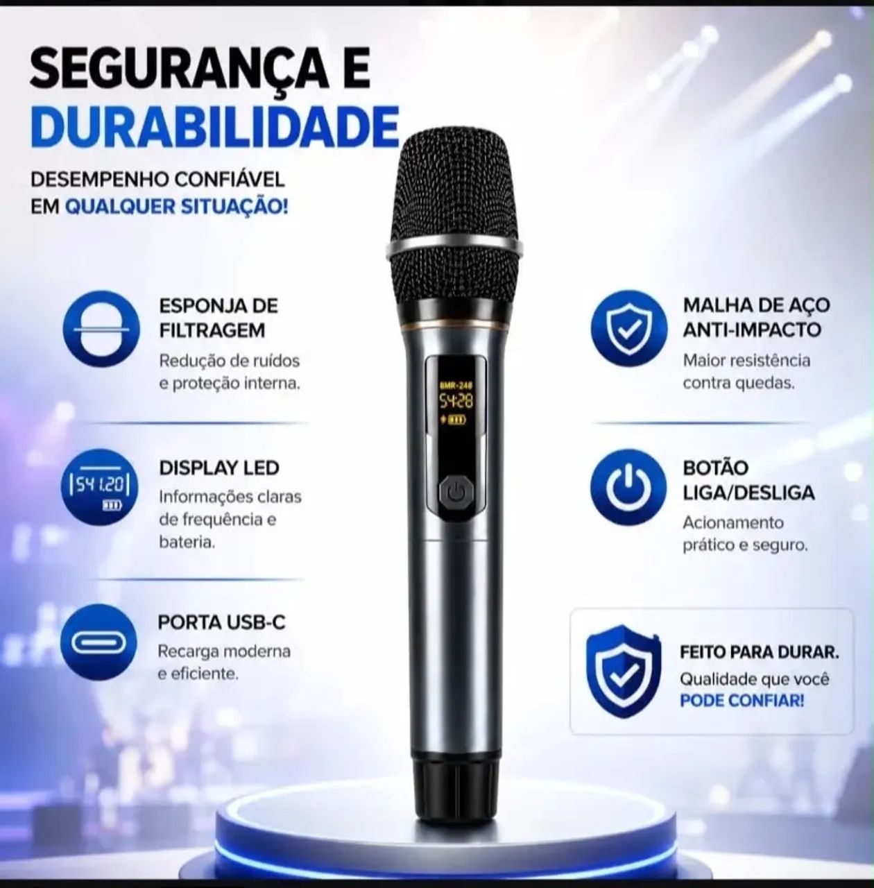 Microfone profissional original longa distância  - Foto 3