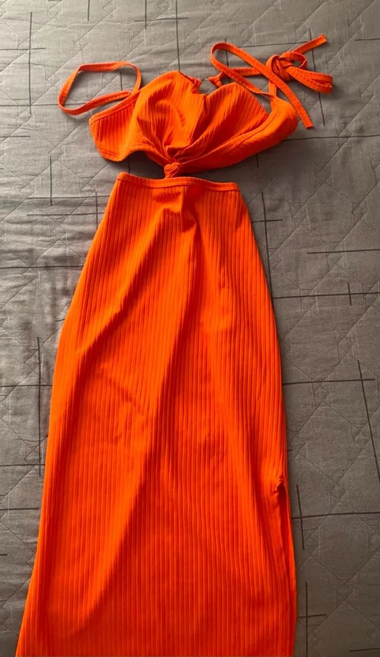 Vestido laranja vibrante! - Foto 2