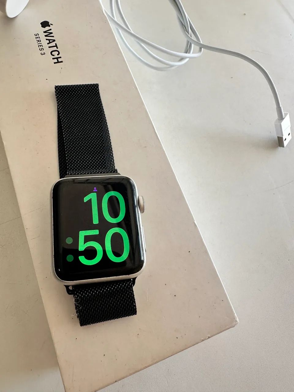 その他 APPLE WATCH3 42 SGALANTBK140-210 O-2164 Apple Watch série 3 42mm saúde da bateria 93% - Smartwatches