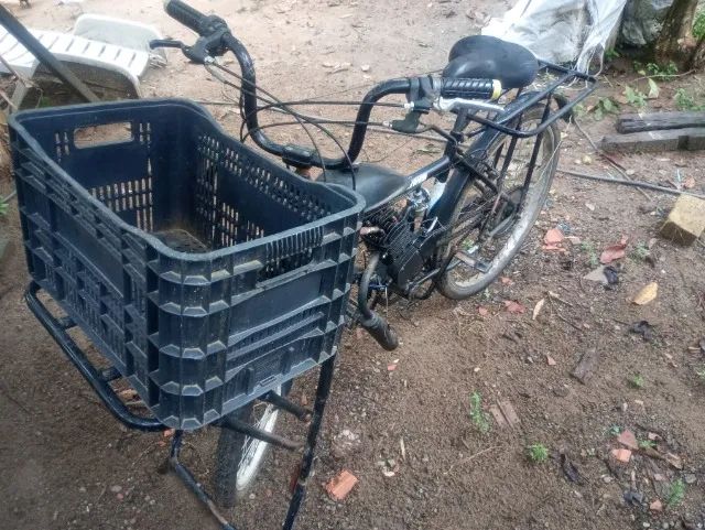 Bicicleta de carga motorizada (motor com defeito) - VENDA OU TROCA - Foto 3