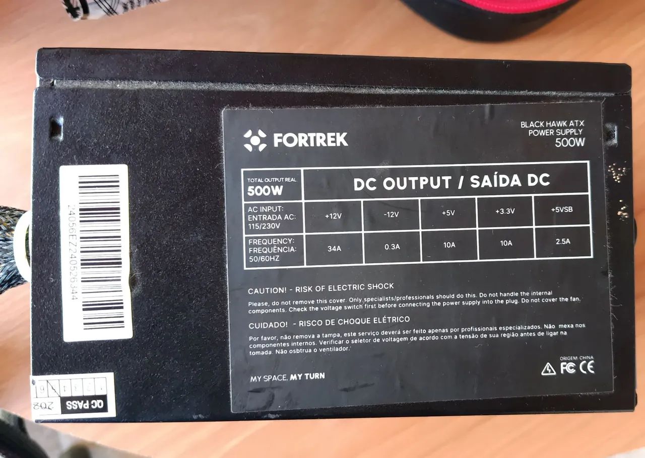 Fonte Fortrek  500W 80 Plus Bronze 