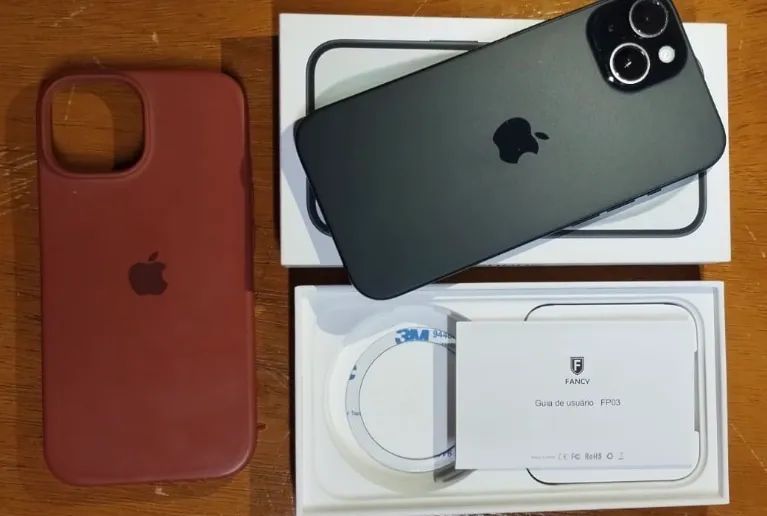 iPhone 15 128GB Preto | 89% de bateria | Caixa + Capa Original