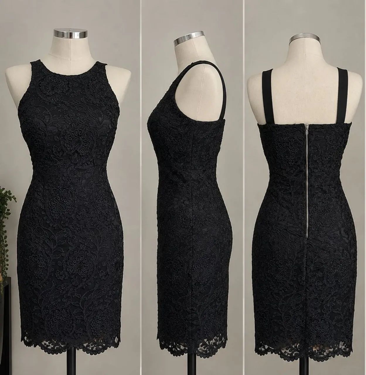 vestido preto elegante 