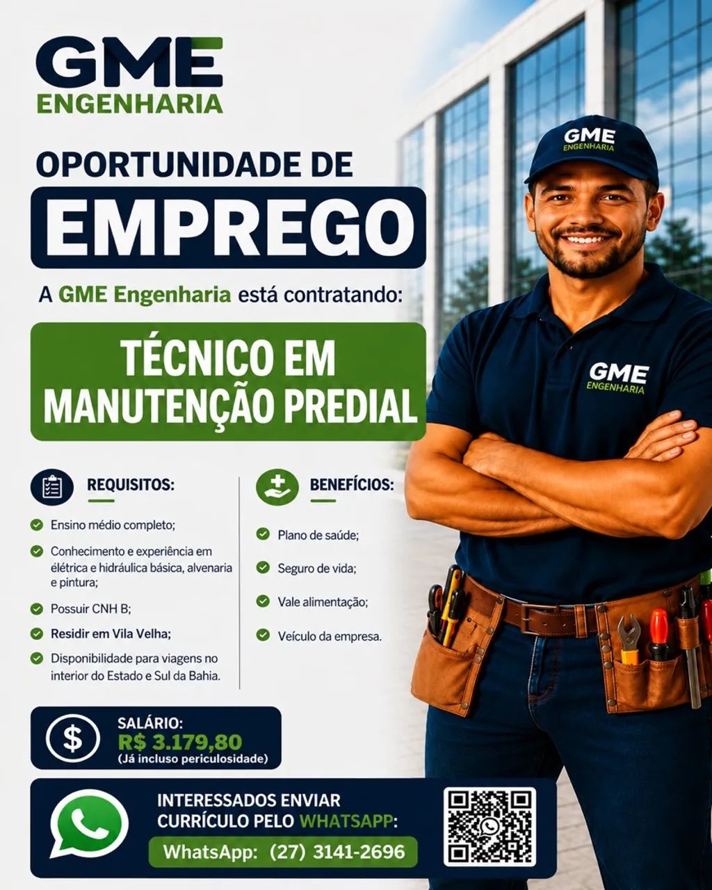 TÉCNICO EM MANUTENÇÃO PREDIAL