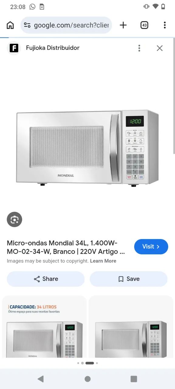 Vendo microondas 