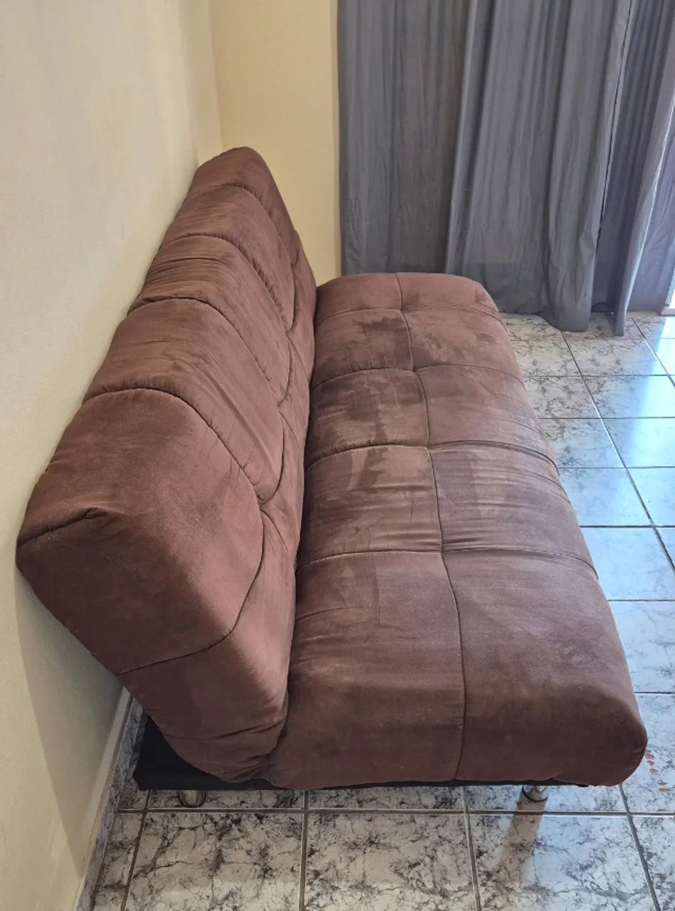 Sofá-Cama Casal Retrô Marrom - Foto 3