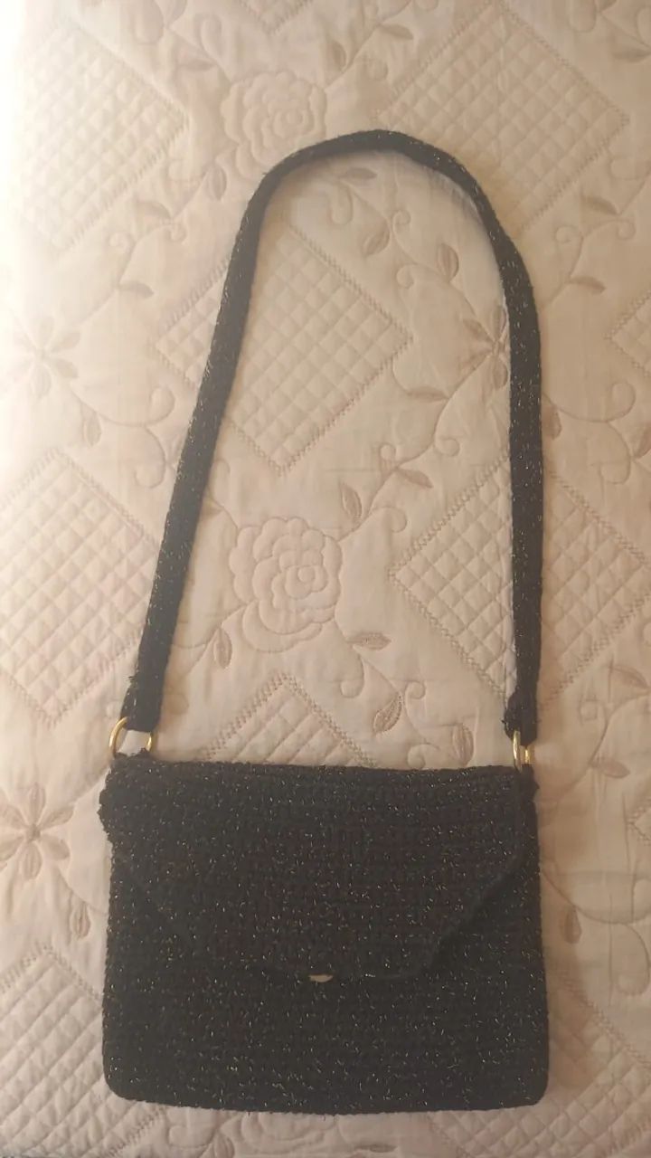 Bolsa feminina de tecido usada. - Foto 2