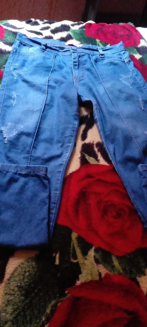 Calça jeans com laycra 46 femenina 