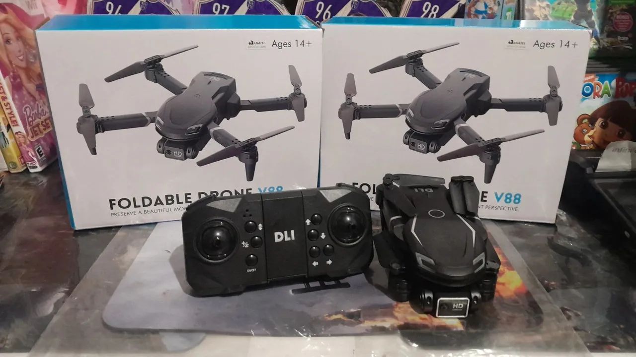 Drone V88 8k câmera dupla para evitar obstáculos  - Foto 2