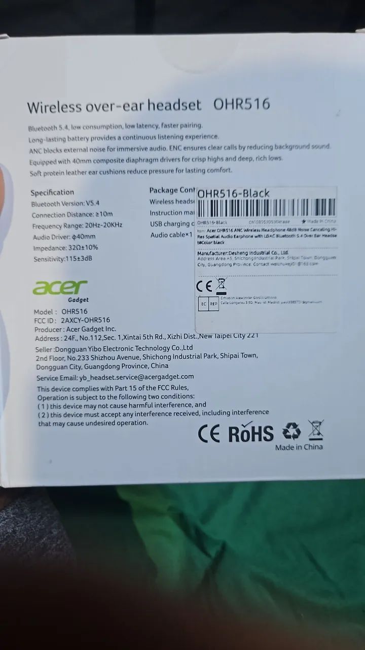 Vendo Headset Bluetooth Acer OHR516 Com ANC - Foto 5