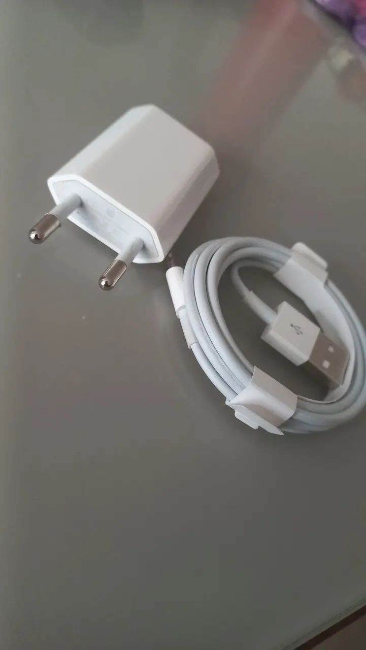 Kit Original Apple - Carregador 20W + Cabo + EarPods Lightning