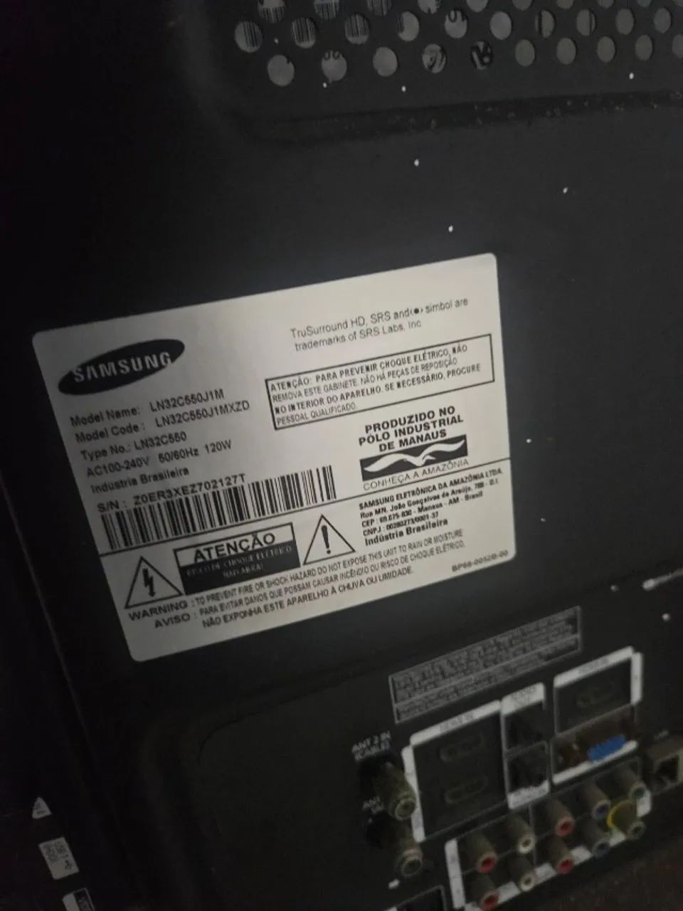 TV Samsung 32" LN32C550 Full HD 1080p - funcionando perfeitamente - Foto 2