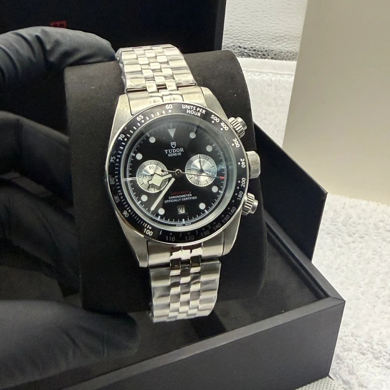 Tudor Black Bay Chronograph 41mm Automático Premium AAA+ Vidro Safira - Foto 3