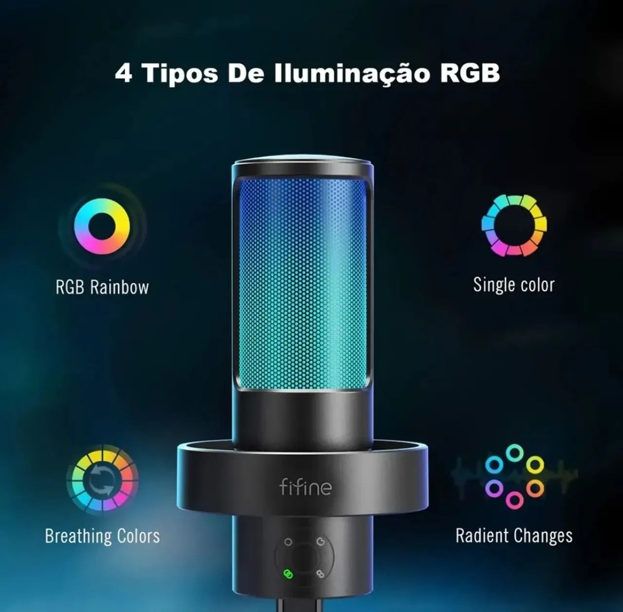 Microfone Fifine Ampligame A8 Condensador USB - Foto 3