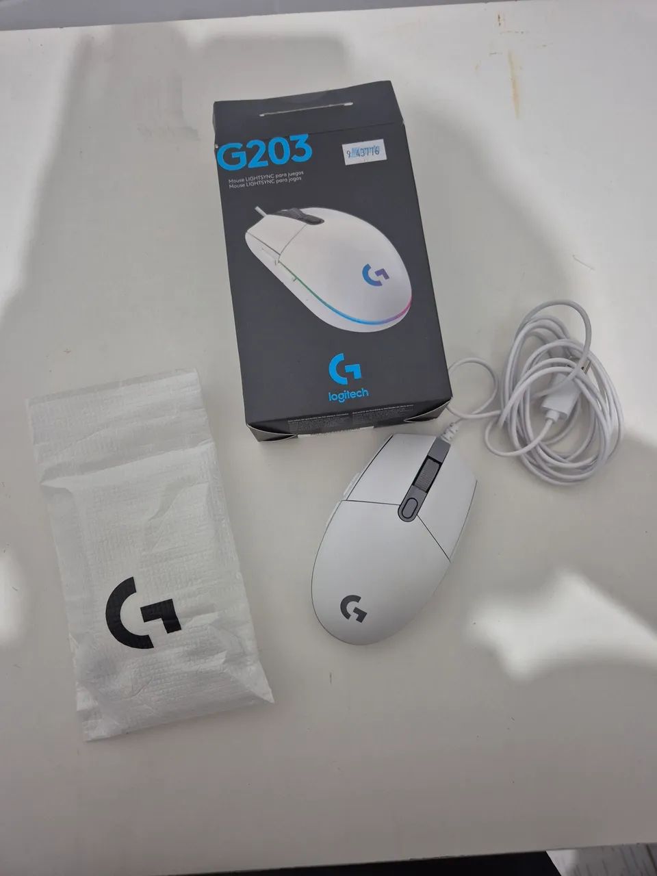 Mouse Gamer Logitech G203 LIGHTSYNC Branco - Excelente Estado!