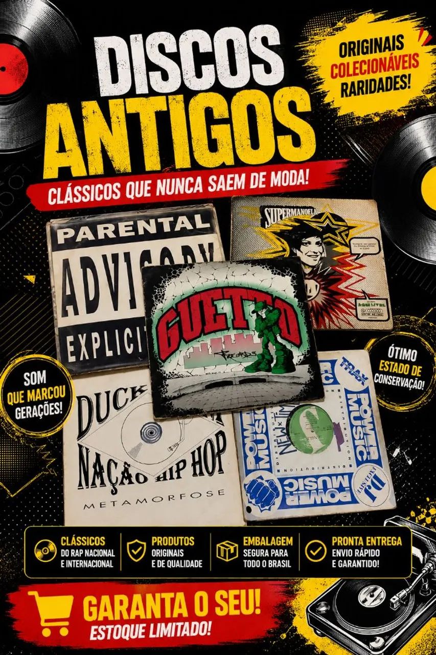 5 Discos Antigos Clássico Raros.