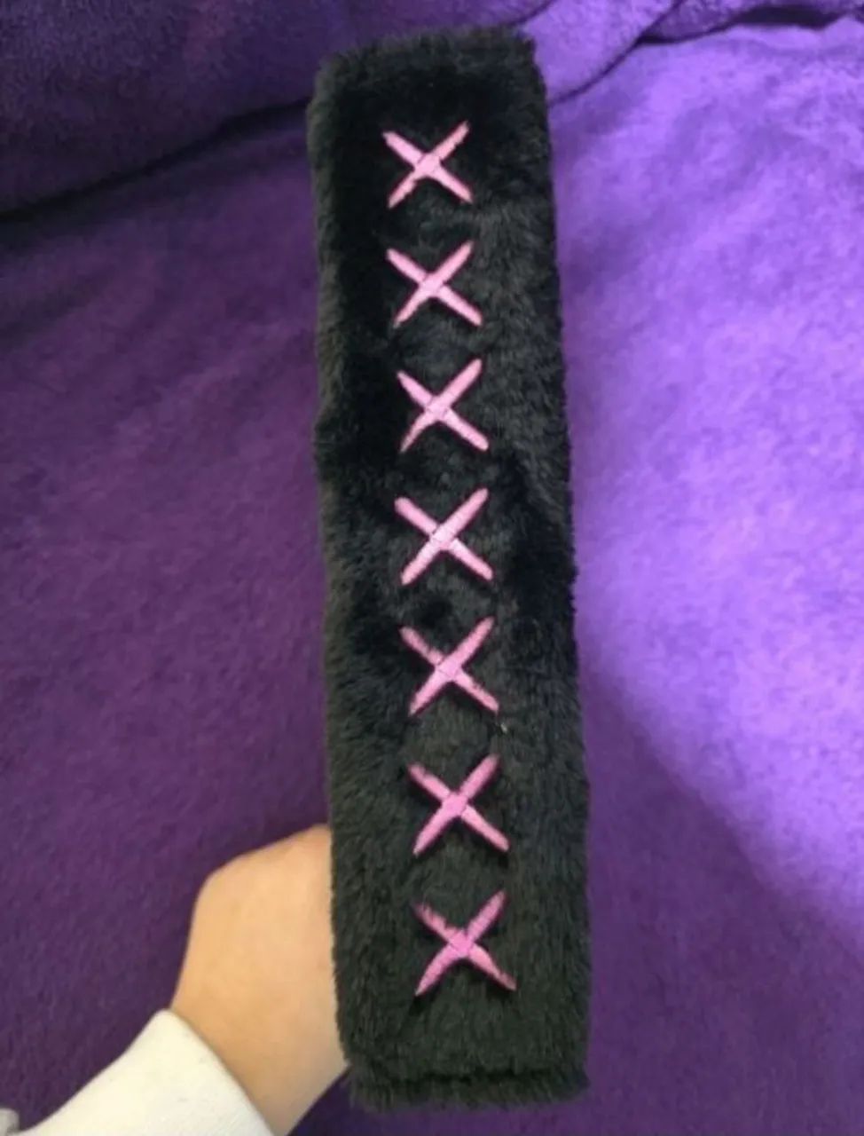 binder a5 - preto e rosa - pelúcia - Foto 2