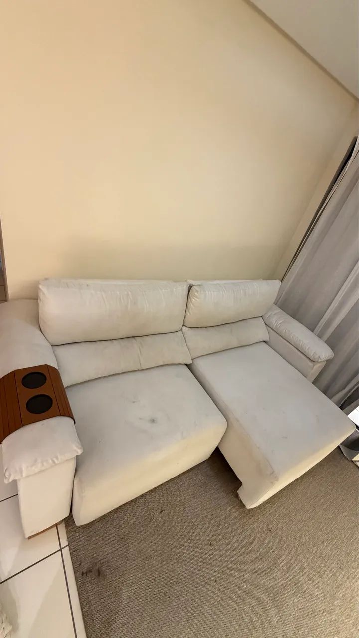 VENDO SOFÁ BEGE RETRÁTIL  - Foto 3