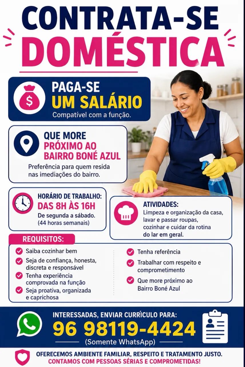 CONTRATA-SE DOMÉSTICA