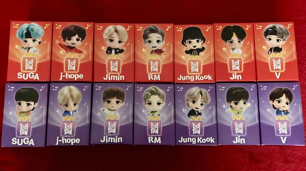 Bonecos bts mcdonald's. 