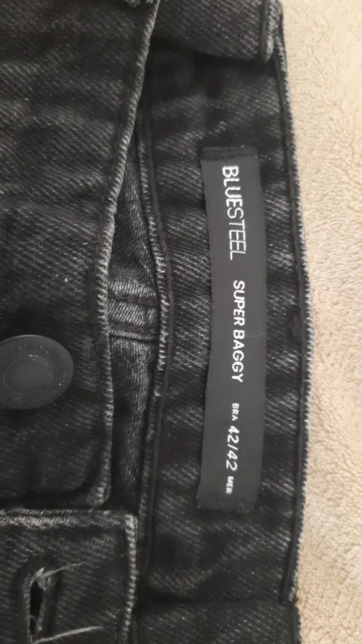 Calça baggy preta tamanho 42 - Foto 3