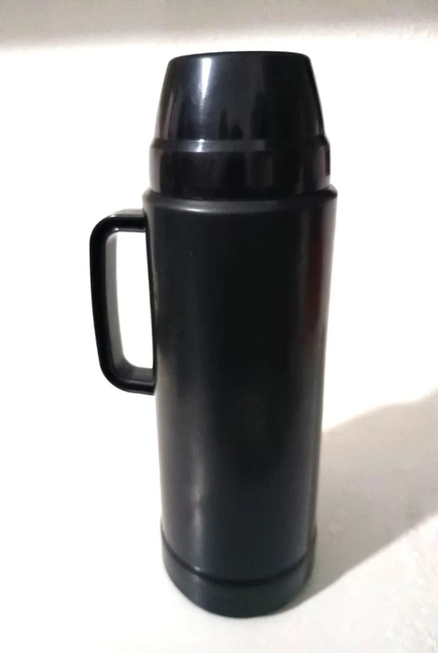 Garrafa térmica MOR preta, café e chá, usada  - Foto 4