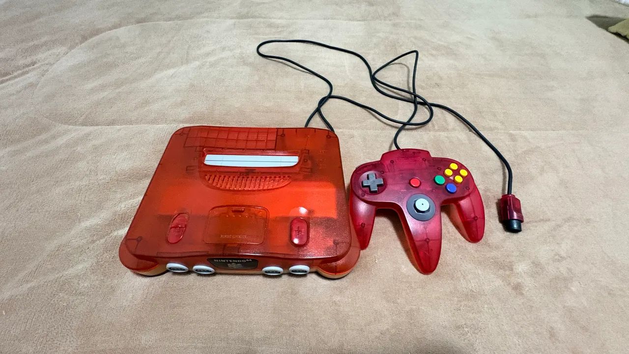 Nintendo 64 cereja clear 