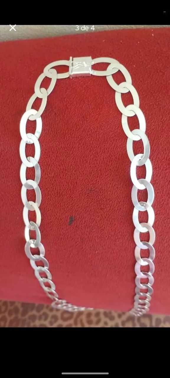 Cordão de prata pura 45 gramas - Foto 4