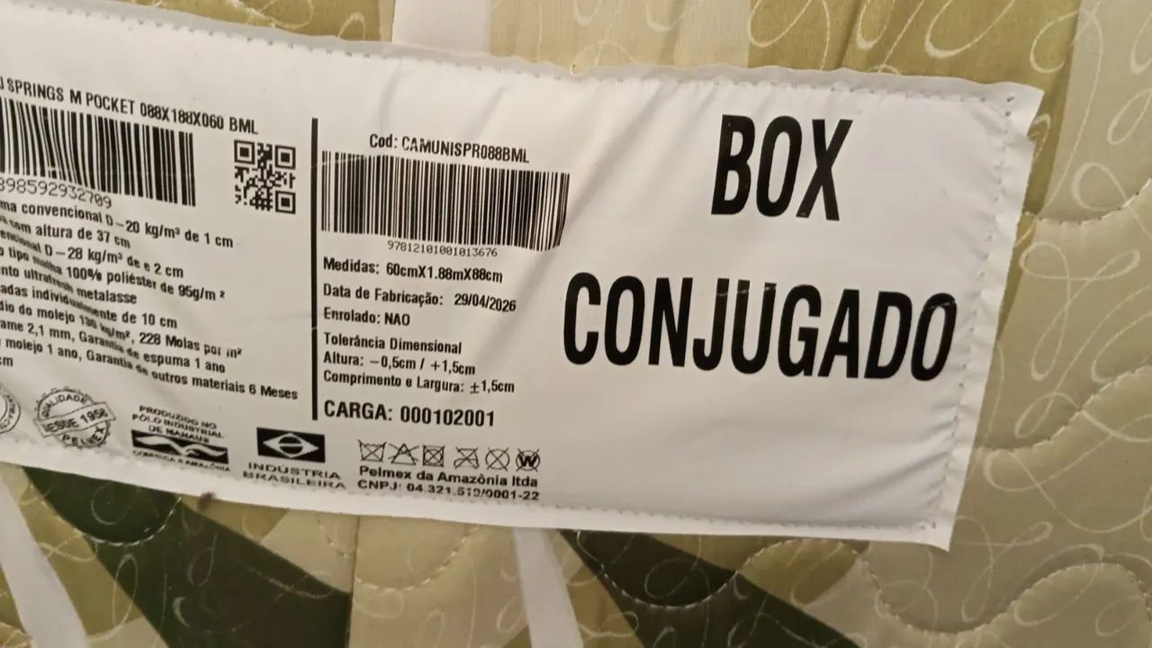 Cama Box Conjugada Solteiro PELMEX