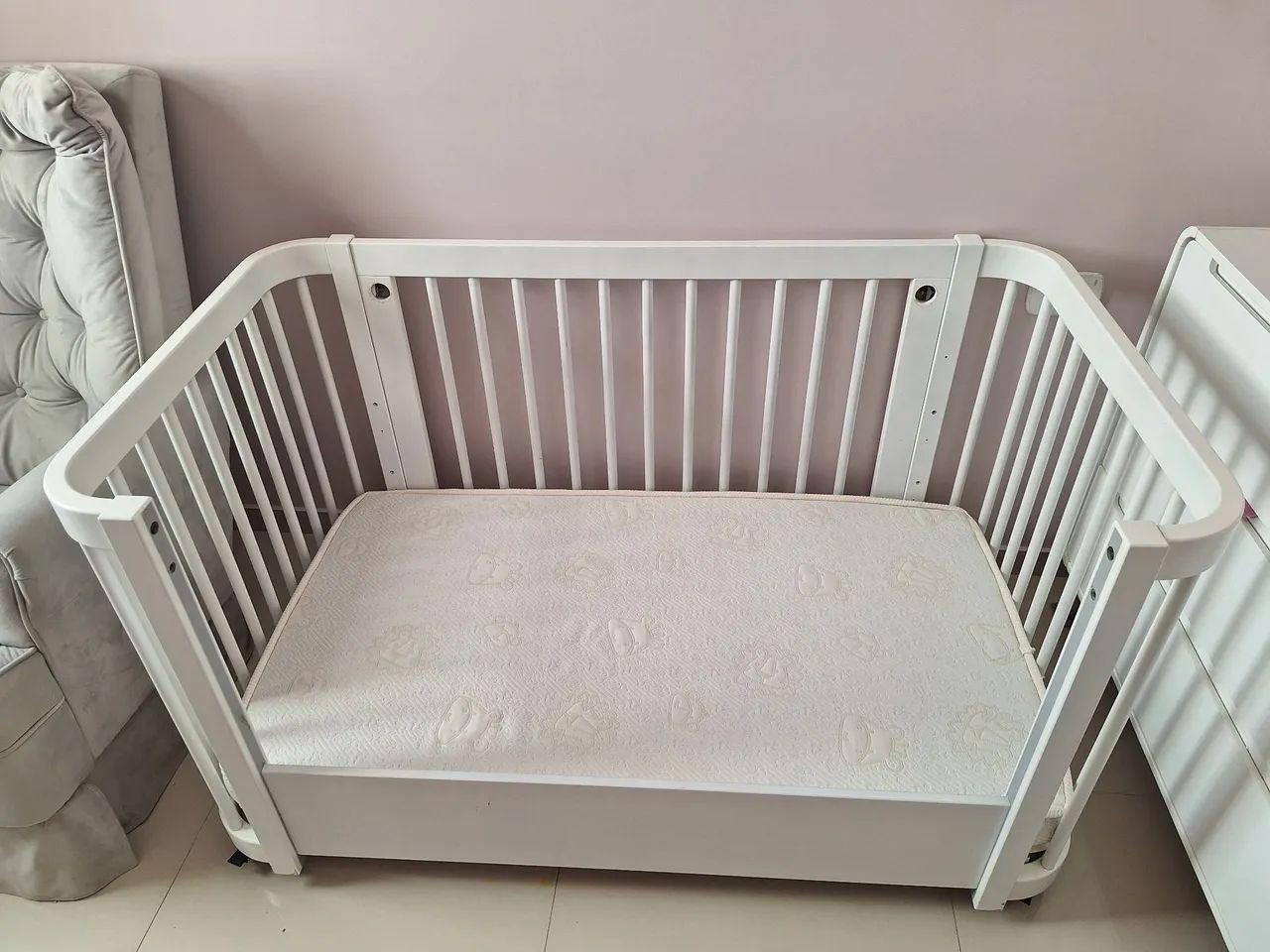 Berço evolutivo quater com colchão ortobom - Foto 4
