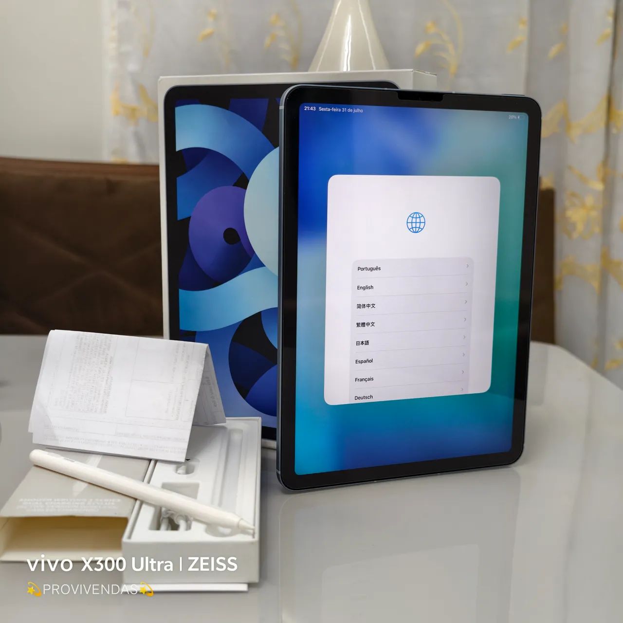iPad Air 4ª Geração Wi-Fi + Cellular 256gb. completo, com NF e acessórios.act Olx pay. - Foto 4