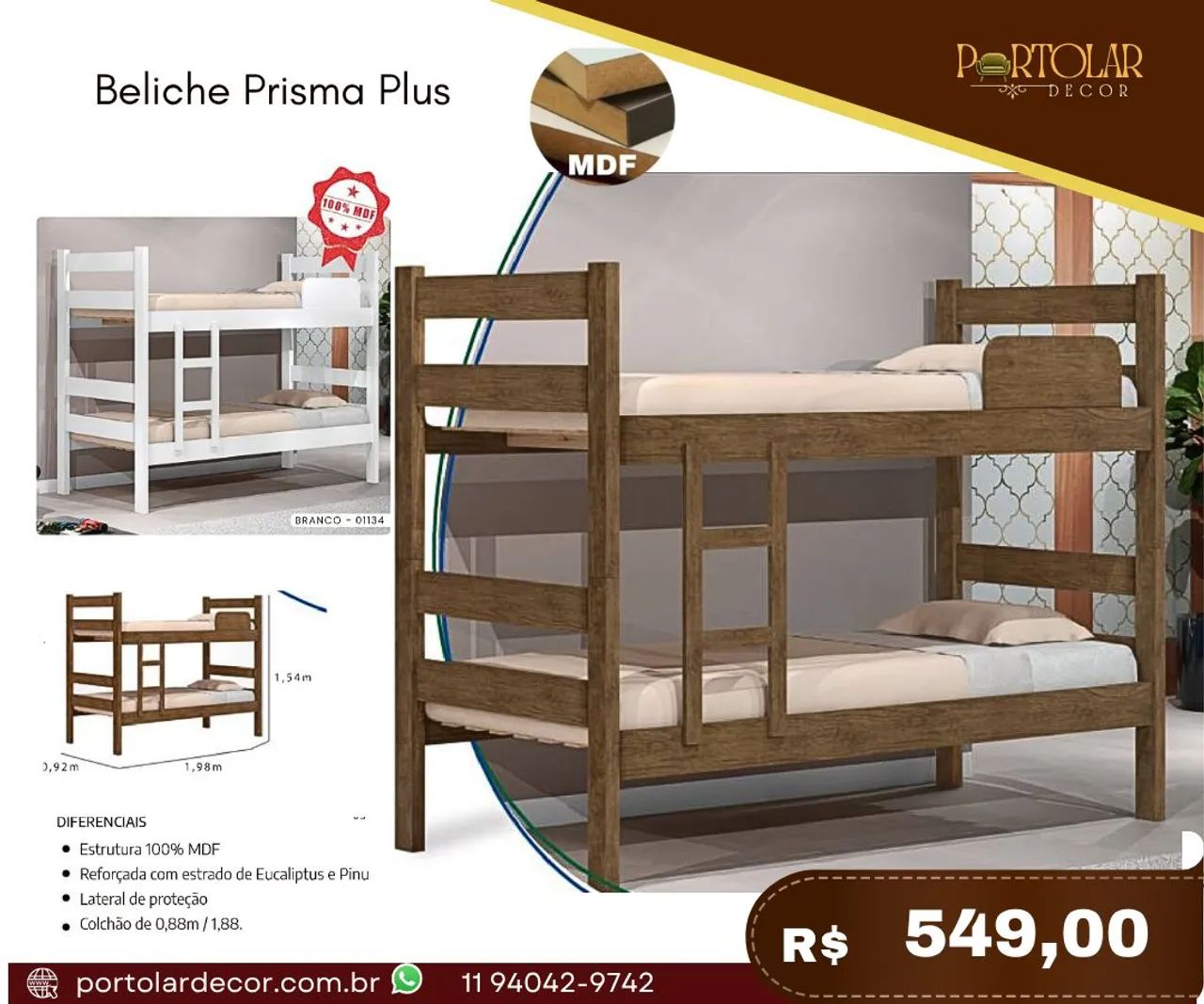 Beliches a pronta entrega a partir de 549,00 