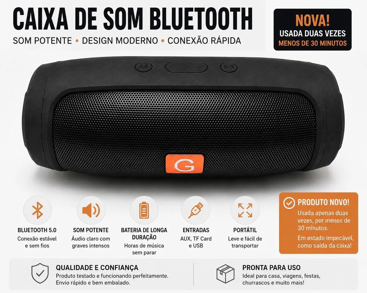 Caixa de Som Bluetooth 