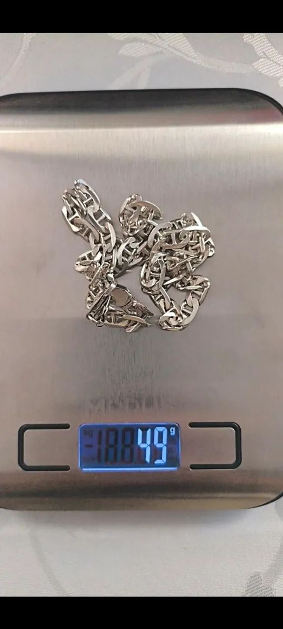 Corrente prata 925 piastrini  - Foto 3