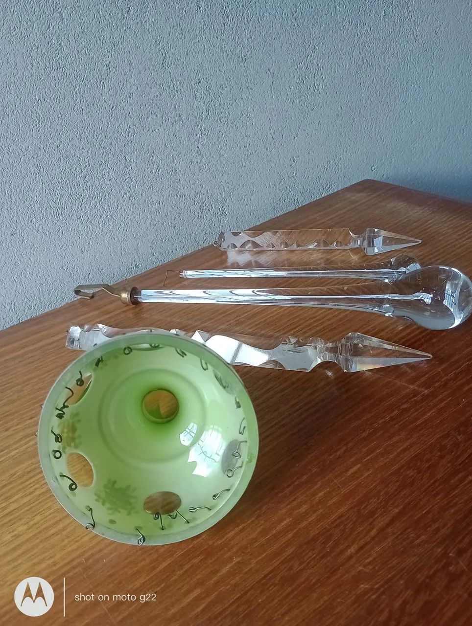 Peças antigas de cristal p/ Lustre  - Foto 3