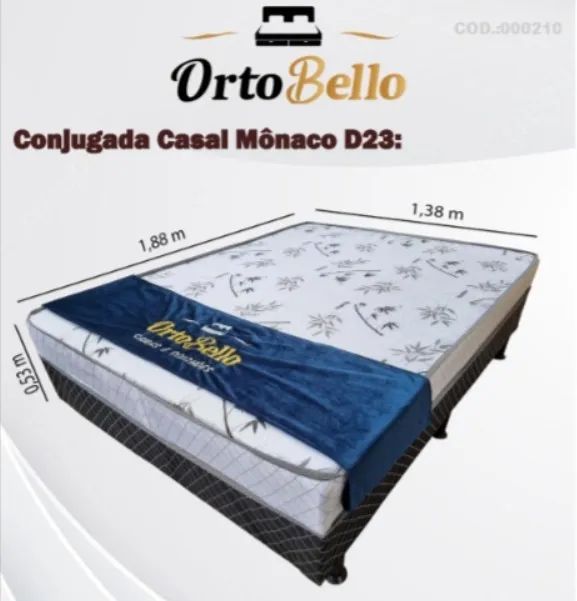 Cama Box Casal Ortopédica Mônaco - Entrega Rápida! 