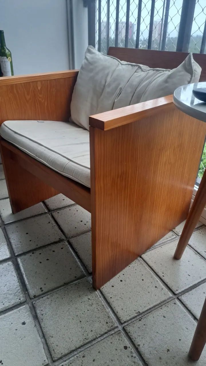 Vendo moveis de varanda de bambo e madeira - Foto 4