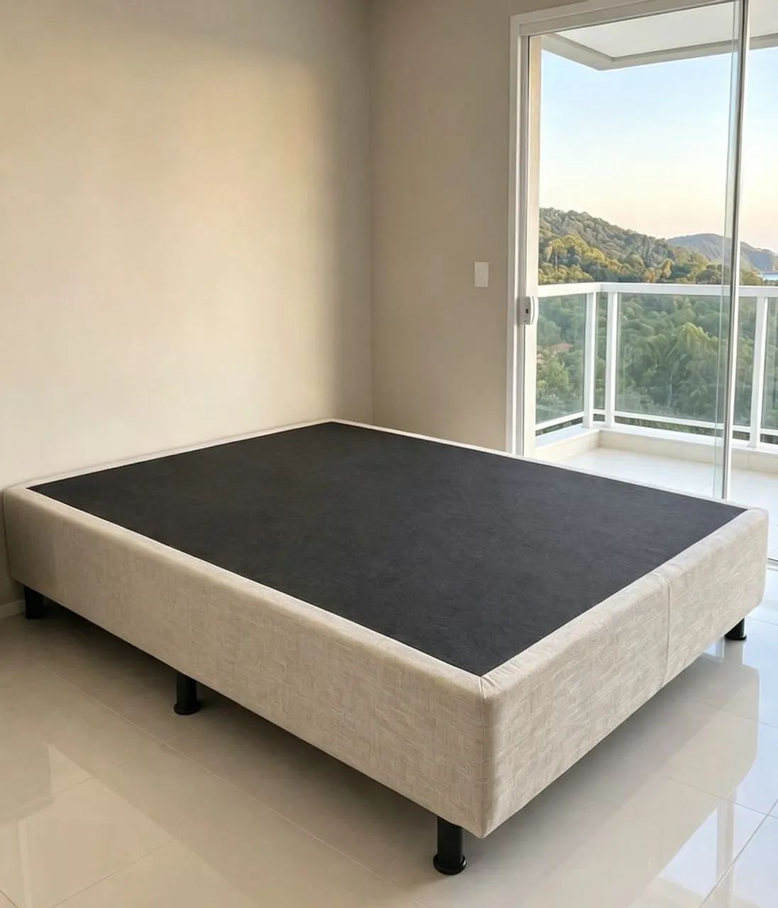 Cama Box base casal em LINHO.Entrego 