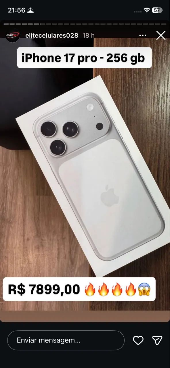 iPhone 17 PRO Silver 256GB - Lacrado - 