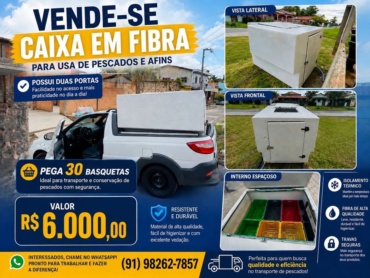 Caixa fibra para Pescados  - Foto 2